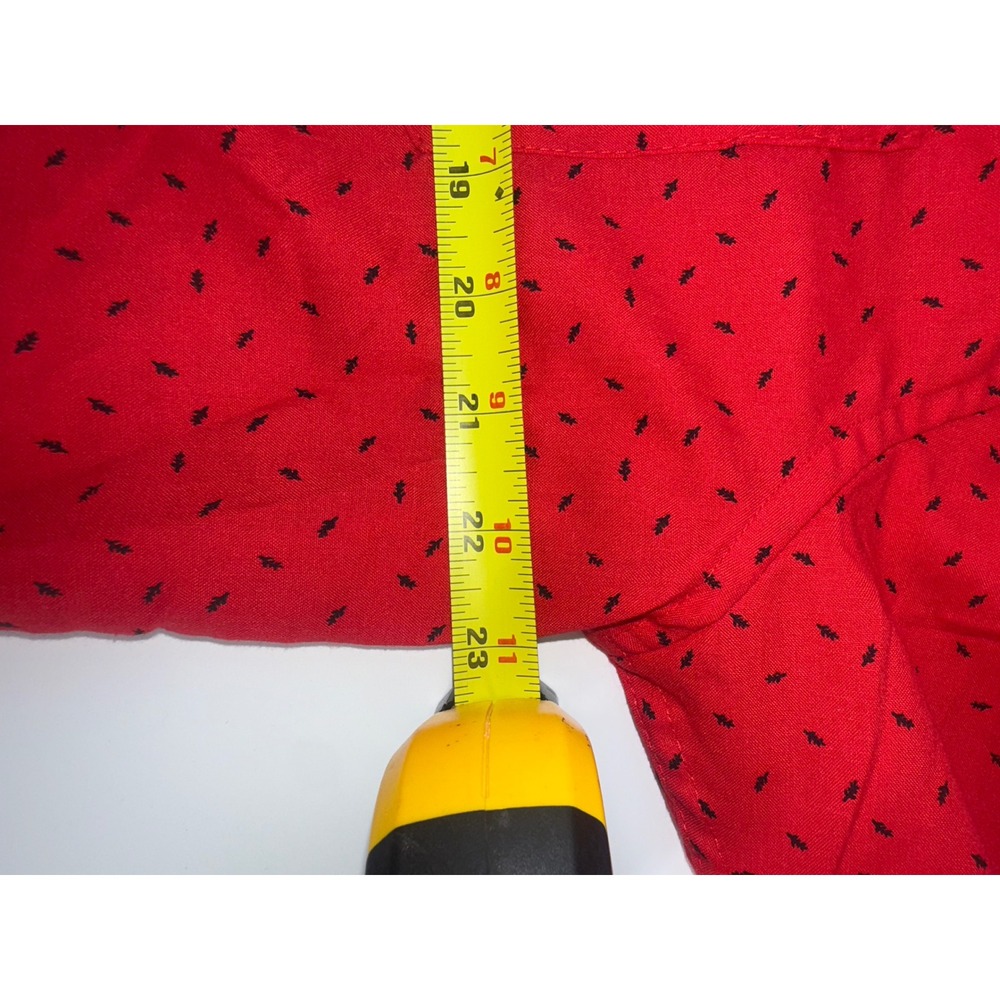Leonardo Gavino Mens XXL Red Short Sleeve Button Down Shirt Micro Print NWT